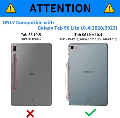 Miniatura 2 de Funda para Samsung Galaxy Tab S6 Lite 2022/2020 con teclado inalámbrico desmontable y soporte ajustable para proteger la tableta para Samsung Galaxy
