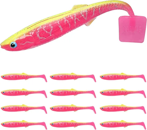 Miniatura 13 de TRUSCEND Shadtale Easy Catch Soft Fishing Lures with BKK Hooks - Trembly Sinking and Vibrating Swim for More Bites, Pre-Rigged Swimbaits for Bass