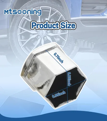Miniatura 2 de 21 piezas de tapas para tuercas de rueda de coche, cubierta universal de 21 mm para tuerca de rueda, protector de cabeza de perno del cubo