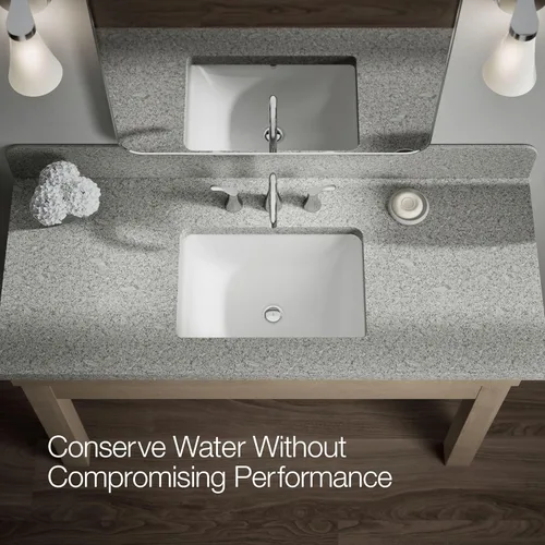 Miniatura 11 de KOHLER K-27390-4-CP Simplice® - Grifo de lavabo de baño con dos manijas de palanca y drenaje clicker, 1.2 GPM, cromo pulido