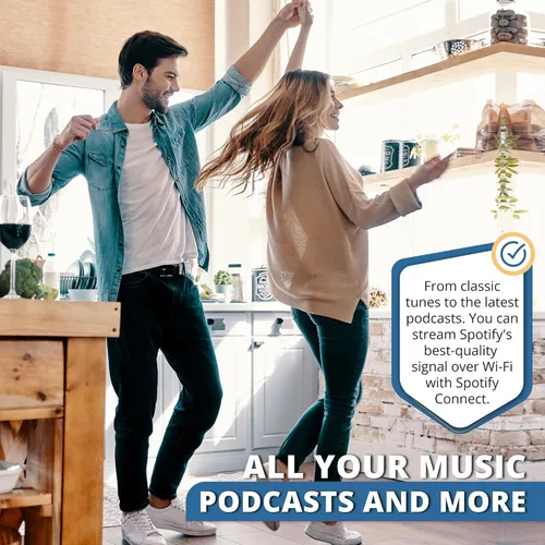 Miniatura 10 de Sistema estéreo Bluetooth y WiFi Philips para el hogar con reproductor de CD, Spotify, radio por Internet, radio FM, reproducción de MP3, agudos