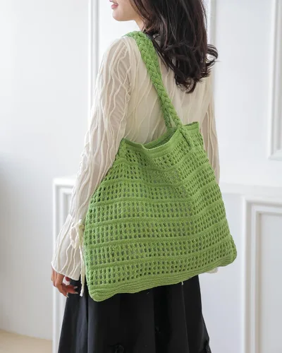 Miniatura 29 de Bolsas de ganchillo para mujer, bolsa de mano de playa de verano, bolsa de hombro de gran capacidad, bolsa de hobo estética, bolsa de punto, bolsa