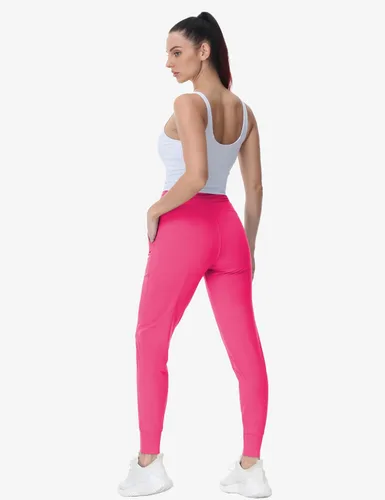 Miniatura 6 de Dragon Fit Pantalones deportivos para mujer con bolsillos, cintura alta, entrenamiento, yoga, pantalones de chándal cónicos, pantalones de descanso