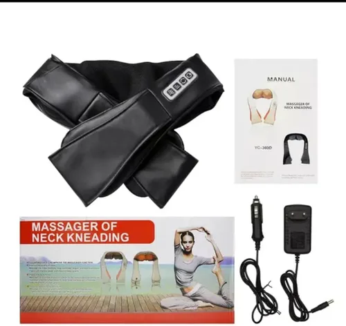 Miniatura 2 de Masajeador de cuello, hombros y espalda Shiatsu 4D con masaje de amasamiento profundo con calor para uso relajante corporal en casa, automóvil