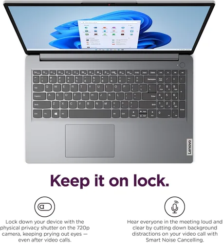 Miniatura 4 de Lenovo IdeaPad 1i - Laptop HD de 15.6 pulgadas (12 GB de RAM, SSD de 512 GB + eMMC de 128 GB, Microsoft Office 365, Intel Celeron N4500)