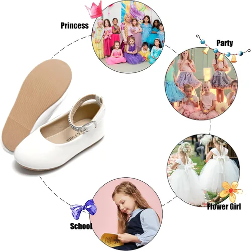 Miniatura 5 de Felix Flora Zapatos de vestir para niña con flores zapatos planos para niña para fiesta escuela boda