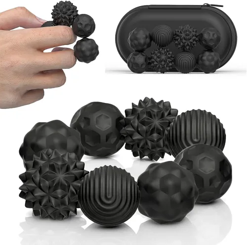 Juguetes de Bolas Magnéticas Fidget, 8 Piezas Juguetes Sensoriales de Silicona para Alivio del Estrés para Adultos y Adolescentes con Autismo, TDAH,
