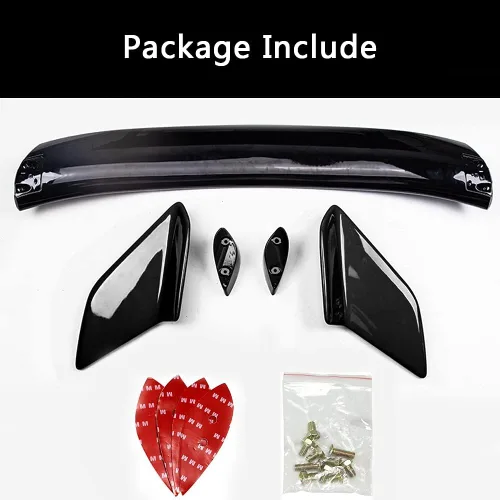 Miniatura 6 de Archaic alerón para Honda Civic Hatchback FK7 tipo-R estilo JDM ABS negro pintado tapa trasera alerón con borde negro brillante
