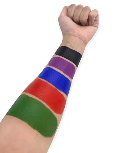 Miniatura 4 de ColorMaster - Pintura en barra negra para rostro y cuerpo, 0.75 onzas, crema retorcida para ojos de béisbol, pintura facial de fútbol, disfraces