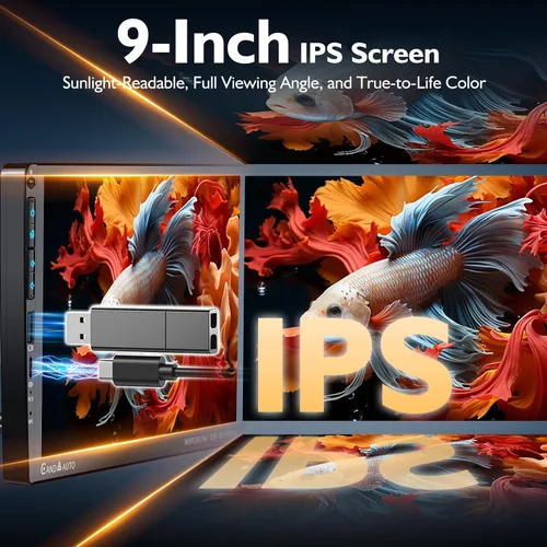 Miniatura 7 de Estéreo de auto DIN único de 9 pulgadas con Apple CarPlay inalámbrico y Android Auto, radio de coche UHD IPS pantalla táctil, cámara trasera 1080P