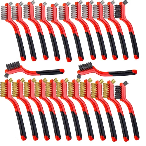 Miniatura 5 de Juego de cepillos de alambre para raspar, agarre suave para frotar óxido, suciedad y pintura con limpieza profunda