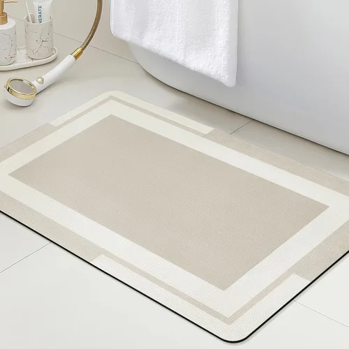 Miniatura 19 de ACCUMTEK Alfombrilla de Baño Ultra Delgada, Alfombrillas de Baño Antideslizantes con Respaldo Mejorado para Colocar Bajo la Puerta, Alfombras