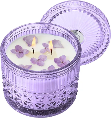 Miniatura 10 de Vela de Rosa Silvestre, Velas de Regalo para el Día de la Madre para Mujeres, Vela de Lujo en Frasco para Aromatizar el Hogar, Cera de Soja Natural
