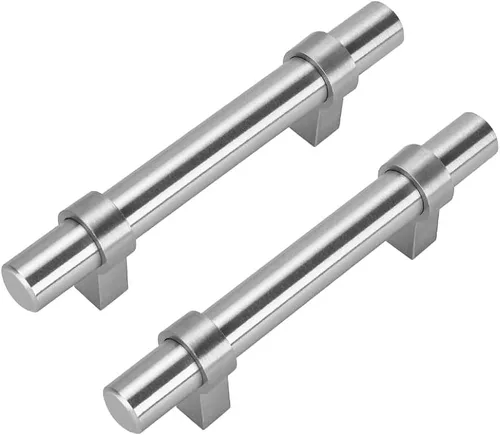 Miniatura 6 de Homdiy - Manijas de níquel cepillado HDT16SN para alacena de cocina, manijas y pomos para cajón, manijas cuadradas para alacena y cajones