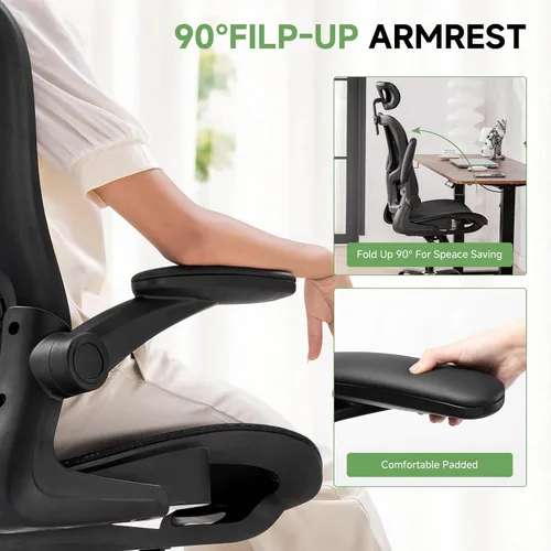 Miniatura 5 de GTPLAYER Silla de oficina, silla de escritorio ergonómica para el hogar con malla de respaldo alto, sillas de escritorio de malla para computadora