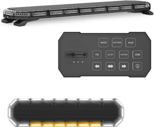 Miniatura 17 de SpeedTech Lights K-Force 47 - Barra de luz LED estroboscópica de policía de tamaño completo para montaje en techo, luces de advertencia para Verde