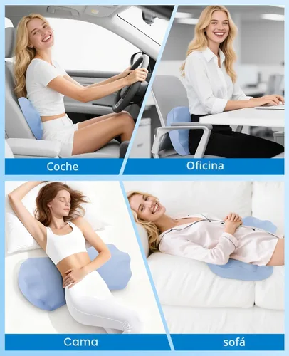 Miniatura 8 de Almohada de apoyo lumbar para dormir – Almohada de espuma viscoelástica para la parte inferior de la espalda para la cama para aliviar el dolor