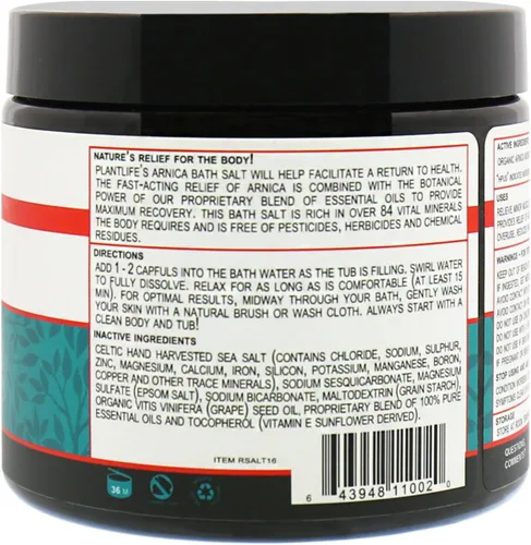 Miniatura 6 de Plantlife Arnica Relieve Sales de baño minerales – Fabricado con árnica y aceites esenciales 100% puros – Los productos Relieve son una solución