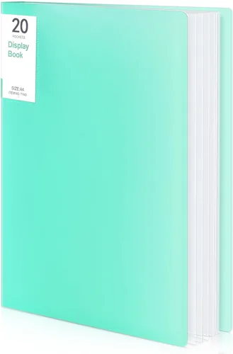 Miniatura 22 de Organizador de carpeta portafolio de 60 bolsillos Phyxin, protectores de hojas para carpeta de 8.5" x 11", carpeta de plástico que muestra 120 Blanco