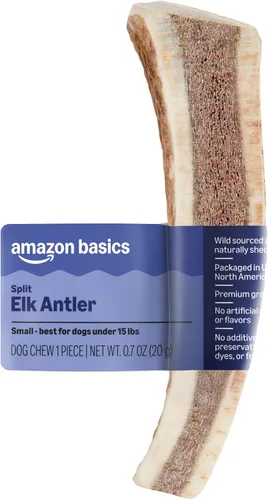Marca Amazon – Cuerno de alce dividido Wag, desprendimiento natural, pequeño (mejor para perros de menos de 15 libras)