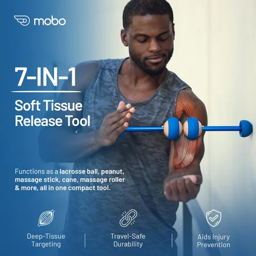 Miniatura 2 de MOBO - Rodillo muscular 7 en 1 – Rodillo de masaje de cuerpo completo para liberación miofascial, terapia de punto de activación, recuperación