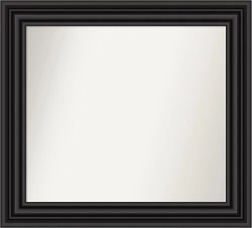 Miniatura 334 de Amanti Art Espejo personalizado, espejo de baño negro puente, espejo de pared o espejo de tocador de baño sobre el fregadero (26 x 26 pulgadas)