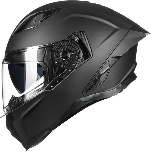 Miniatura 9 de Casco de motocicleta Auboa de cara completa para adultos, hombres y mujeres, con doble visera, Street Bike Racing, DOT, modelo MF565