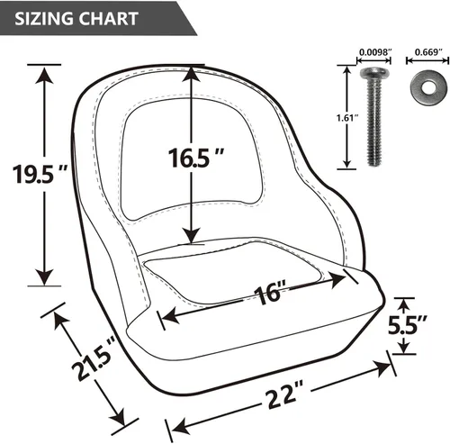 Miniatura 3 de NORTHCAPTAIN Asiento de barco Pontón Asiento de cubo capitán con funda de asiento de barco