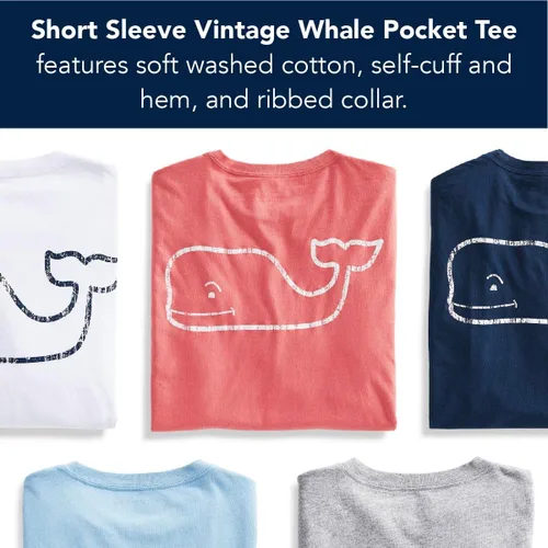 Miniatura 6 de Vineyard Vines Boys Short Sleeve Vintage Whale Pocket T-Shirt