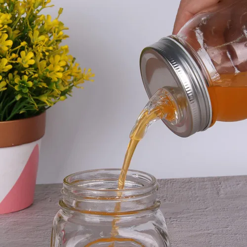 Miniatura 4 de Tarro con pico vertedor Mason Jar. Picos vertedores de flujo libre para tarro Mason Jar, tarro Mason para pico de boca regular tamaño 70mm Paquete