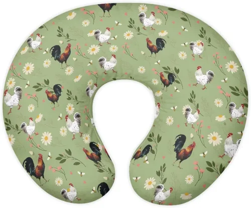 Funda de almohada de lactancia de pollo bohemio para bebés niños y niñas, funda de cojín de tela suave que se adapta perfectamente al bebé, se
