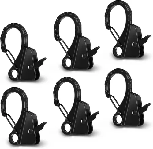 Miniatura 10 de Clips de acero inoxidable para guardabarros de barco, clips de parachoques de barco de liberación rápida, clips ajustables para guardabarros
