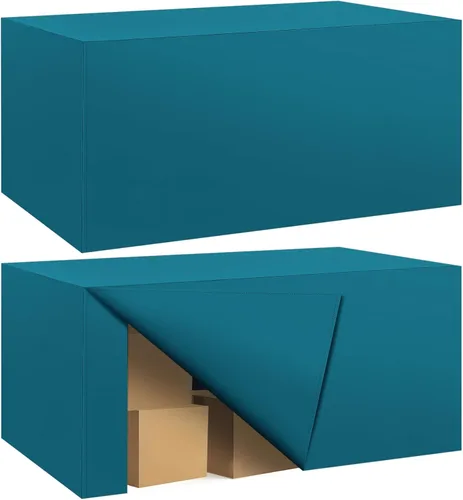 Miniatura 17 de Paquete de 2 manteles ajustados para mesa rectangular de 4 pies, 48 x 24 pulgadas, cubiertas de mesa verde manzana, tela de poliéster resistente al