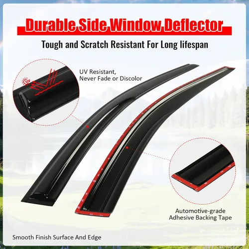 Miniatura 3 de IKON MOTORSPORTS - Viseras de ventana compatibles con Toyota Camry 2007-2011, deflectores de viento Aero JDM ahumados, 2008 2009 2010