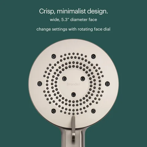 Miniatura 6 de Brondell Nebia Yuba HaloNetic - Cabezal de ducha magnético de mano con doble muelle, manguera de acero inoxidable de 60 pulgadas, 5 ajustes, negro