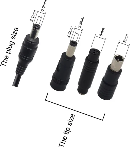 Miniatura 5 de Salida del cargador de batería de litio de 36 V, 42 V, 2 A, para baterías de iones de litio de 36 V y 10S, enchufe de CC de 0.217 x 0.083 in