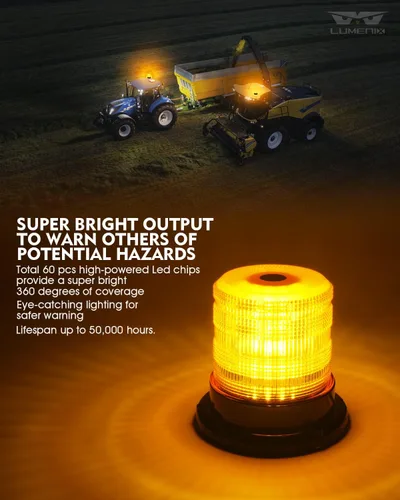 Miniatura 2 de LUMENIX 60 luces LED estroboscópicas para carretilla elevadora para camiones magnéticos/montaje de tornillo, remolque, vehículos de construcción