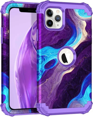 Miniatura 123 de Hocase Funda para iPhone SE 2022/2020, resistente a prueba de golpes, de plástico duro+goma de silicona, funda protectora híbrida para iPhone SE