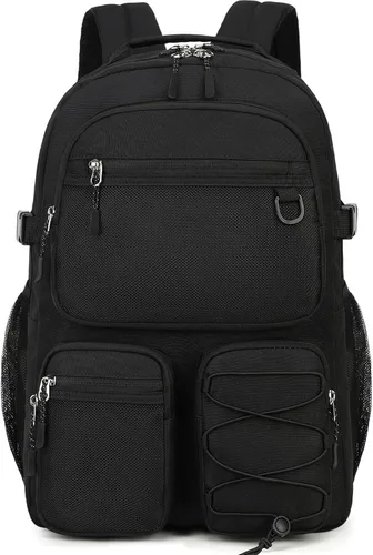 Miniatura 18 de Lohol Mochila resistente al agua con múltiples bolsillos para la escuela, viajes al aire libre, universidad, bolsa para laptop de 15.6 pulgadas