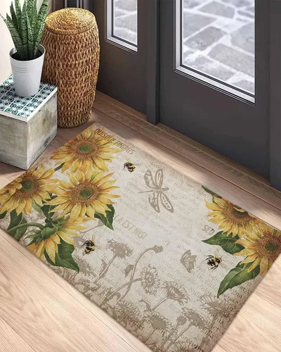 Miniatura 6 de Tapete para puerta delantera, antideslizante, absorbente, para entrada, para interiores y exteriores, alfombras pequeñas para interiores
