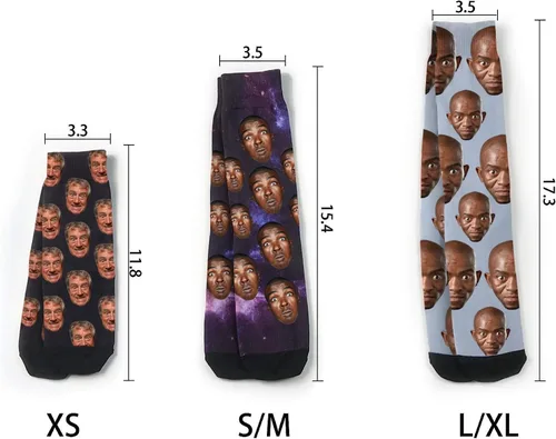Miniatura 4 de Calcetines personalizados con foto, calcetines personalizados con imagen, calcetines divertidos unisex personalizados para regalos de Navidad