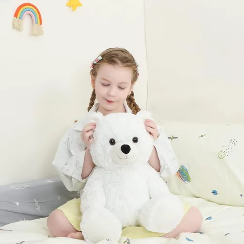 Miniatura 2 de Tezituor Oso de peluche de béisbol de 18 pulgadas, oso de peluche amarillo con sombrero para niños y niñas, bonito oso deportivo, regalo para fiesta