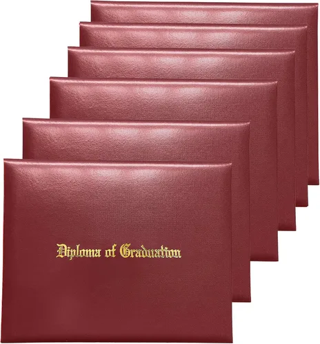 Miniatura 8 de MyGradDay Cubierta de diploma impresa 8.5x11 titular del diploma de graduación cubierta de cuero liso tamaño carta negro