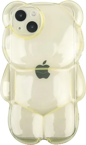 Miniatura 8 de Bear - Funda para teléfono compatible con el teléfono 11, bonita funda holográfica negra 3D con diseño de oso holográfico, a prueba de golpes, Kpop