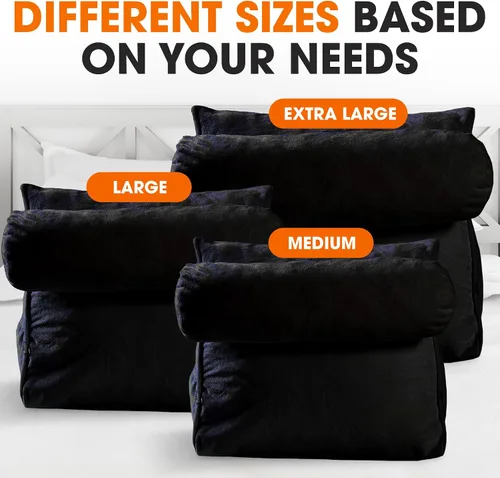 Miniatura 7 de Cheer Collection Almohada de cuña de lectura, almohada de TV con almohada ajustable, soporte de espalda de espuma viscoelástica para sofá y cama