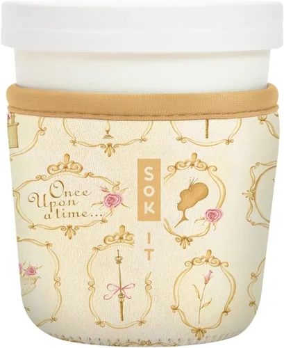 Miniatura 52 de Sok It IceCreamSok - Funda de neopreno aislada (flores abstractas, pintas de helado cónicas)