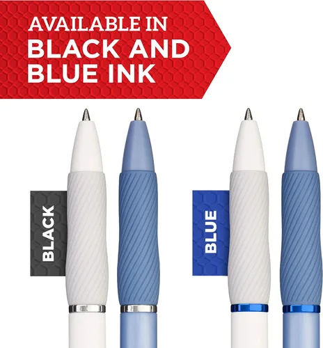 Miniatura 3 de Sharpie Bolígrafos S-Gel, punta media (0.028 in), barril azul escarcha, tinta de gel negra, 4 unidades Azul con tinta negra