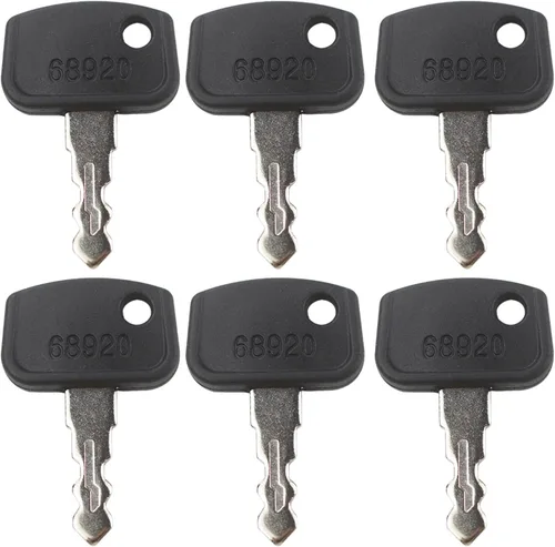 6 llaves de encendido PL501-68920 compatibles con cortacésped tractor Kubota BX25 BX 2350 BX 2360 F2680 ZD221 ZD321 ZD323 ZD326 RTV 500 RTV 900 UTV
