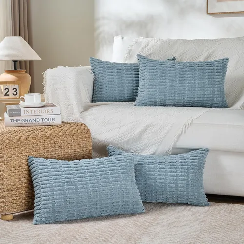 Miniatura 216 de Fancy Homi - Paquete de 2 fundas de almohada decorativas de color taupe de 22 x 22 pulgadas para sala de estar, sofá, cama, estilo rústico, bohemio