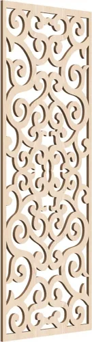 Miniatura 60 de Eveline - Paneles decorativos de pared de madera con calado, 13 3/8 pulgadas de ancho x 34 3/8 pulgadas de alto x 3/8 de alto, roble rojo rojo